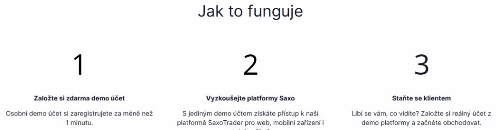 Saxo Bank demo účet