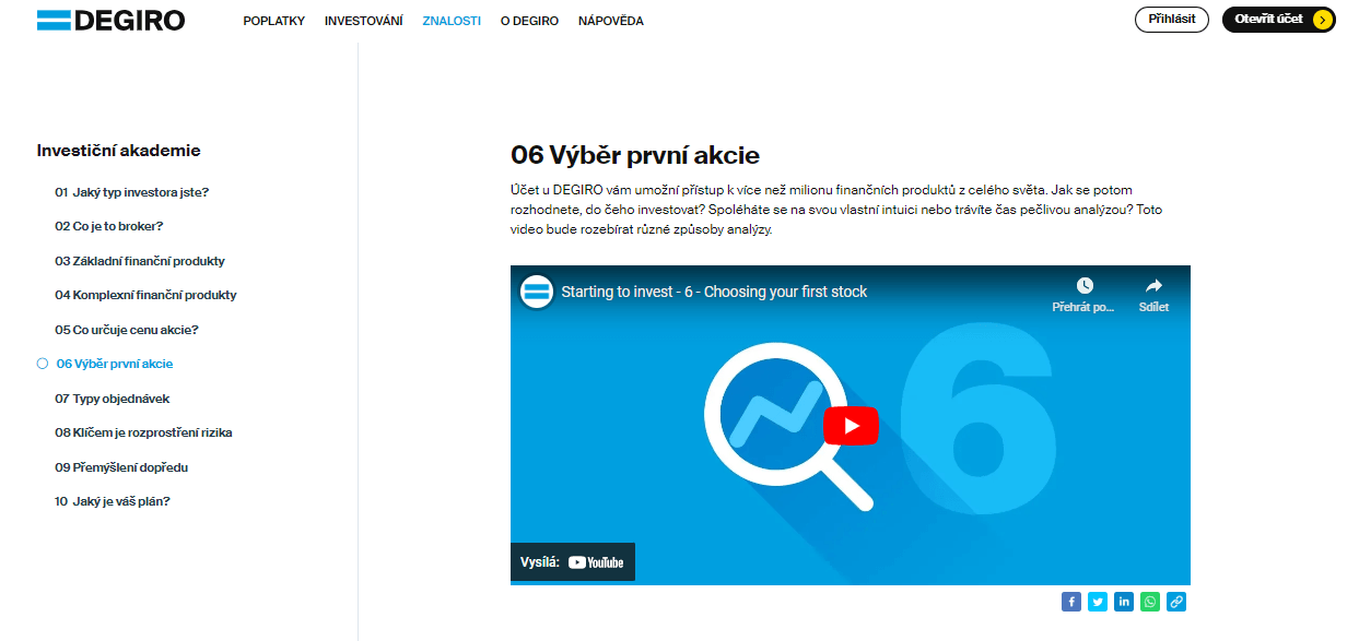 DEGIRO: Investiční akademie