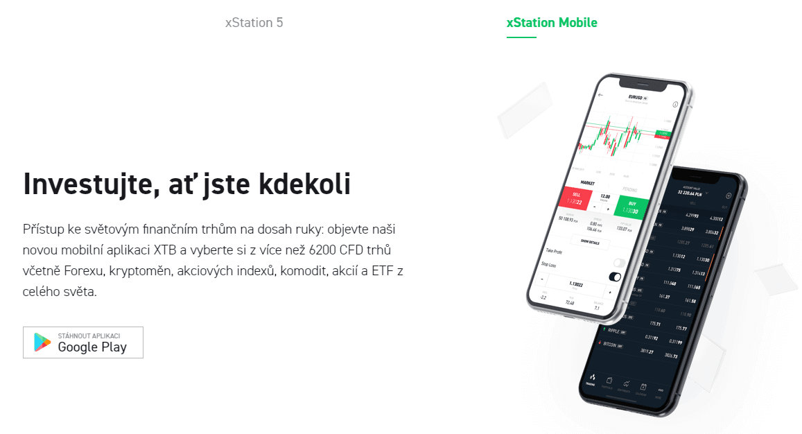 XTB: mobilní aplikace