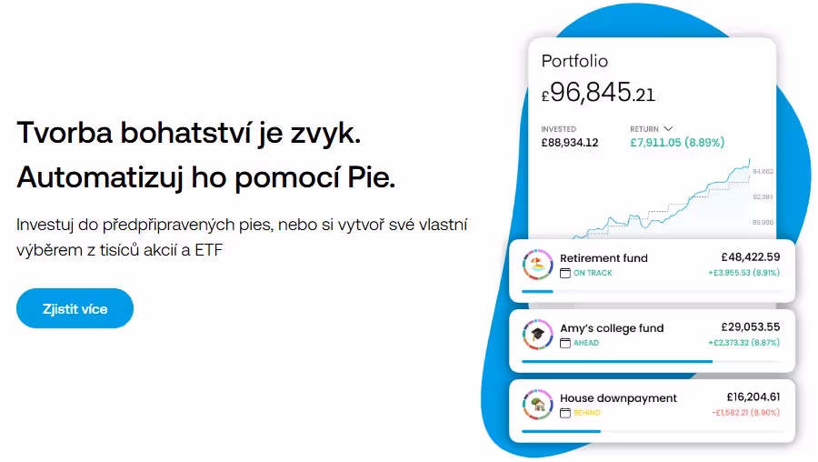 Obchodování s Pie na Trading 212
