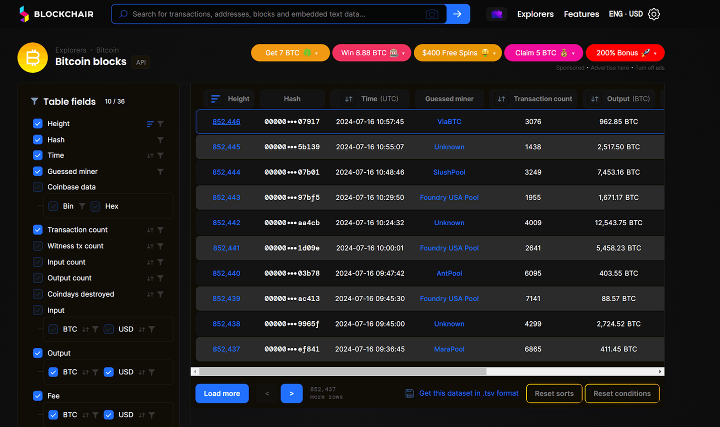 blockchair bitcoin bloky