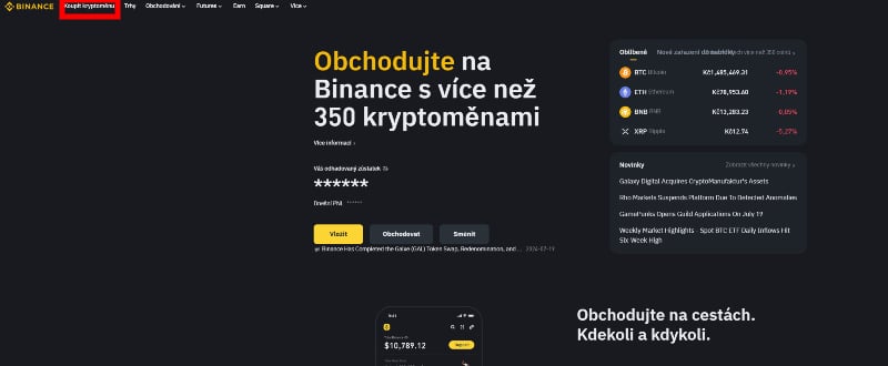 Jak nakoupit memecoins na Binance