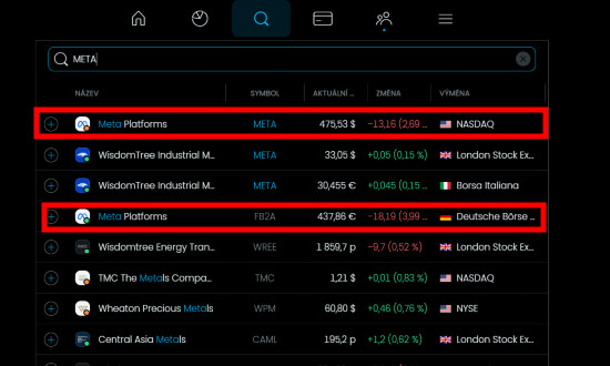 Jak nakoupit akcie META na Trading212