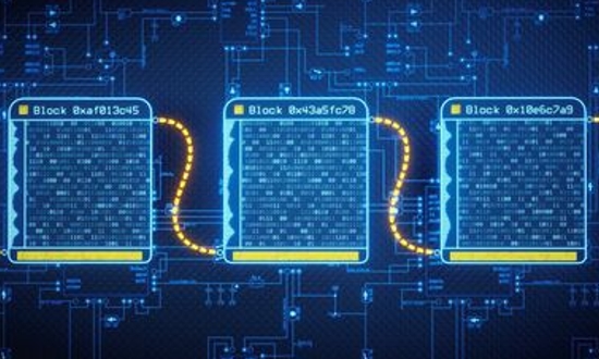 Příklad blockchainu při těžbě Bitcoinu