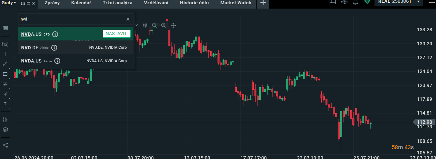 Jak najít akcie Nvidia na XTB