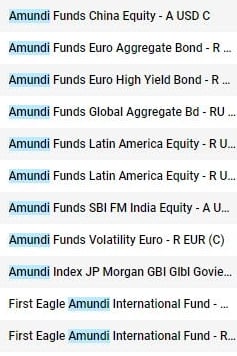 Seznam fondů Amundi na degiro