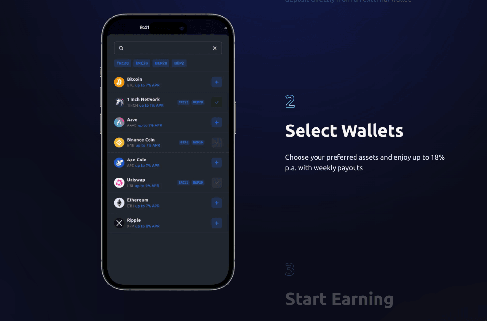 YouHodler - vybrat peněženku