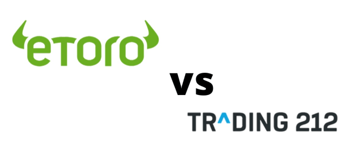 Etoro vs Trading 212 logo