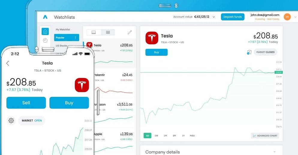 Platforma brokera Trading 212