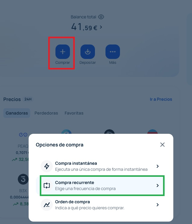 nákupy Bitcoinu: opakovaný nákup