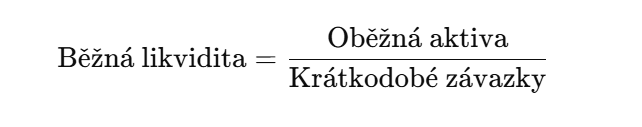 Běžná likvidita (účetní likvidita)