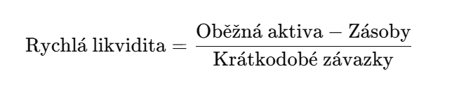 Rychlá likvidita (účetní likvidita)