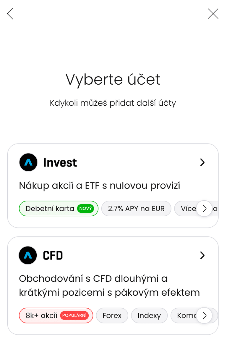 Otevření účtu Trading 212