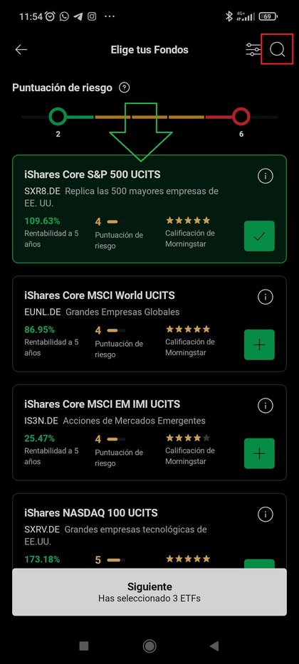 XTB investiční plán - výběr ETF