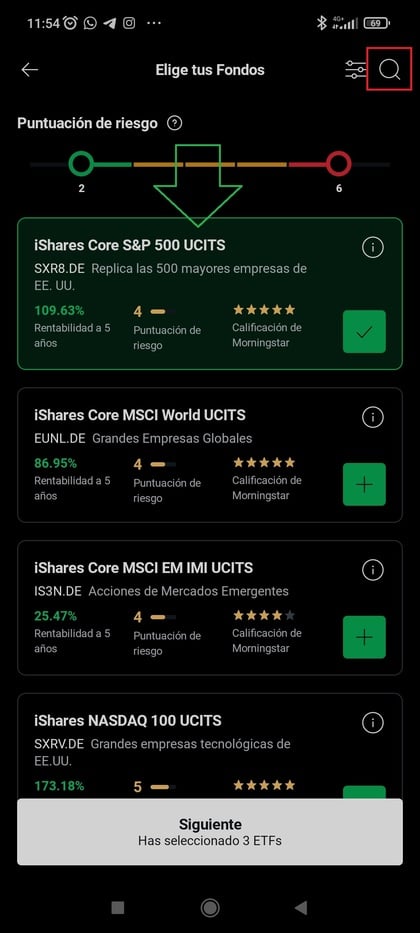 XTB investiční plán - výběr ETF