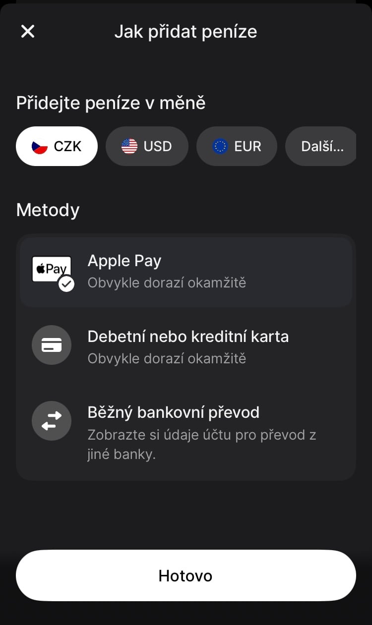 Jak vložit peníze na Revolut