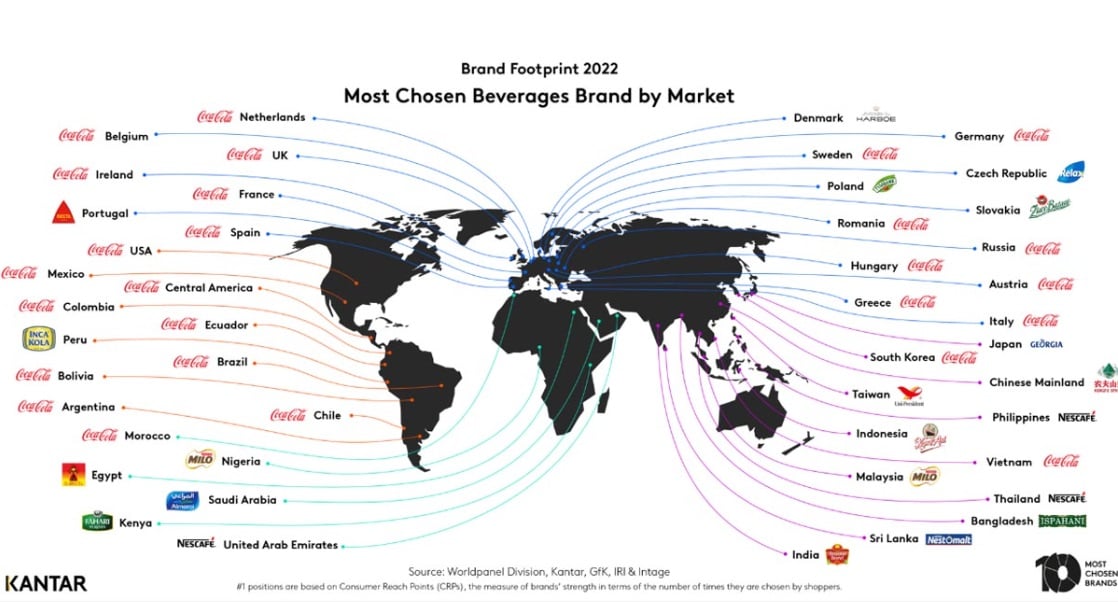 Coca Cola geograficka expanze