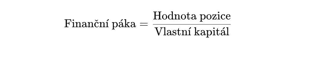 finanční páka vzorec