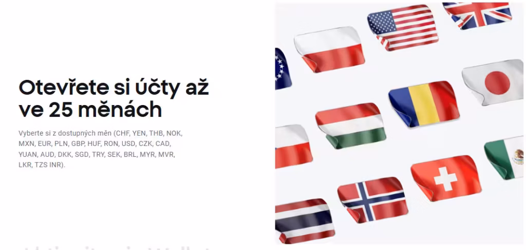 25 světových měn v jednom účtu